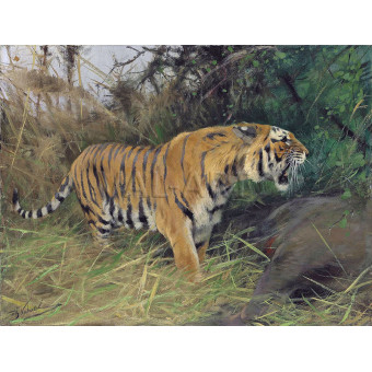 РЕПРОДУКЦИИ НА КАРТИНИ Тигър и неговата плячка (1912)